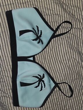 Forever 21 Mint and Black Bralette Swim Top